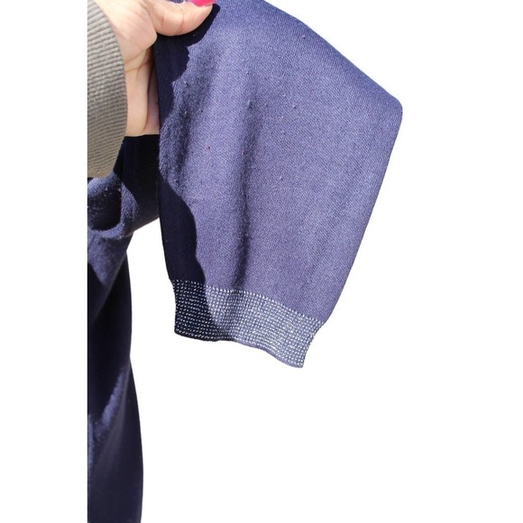 Blue and Silver Glitter Accent Top  Shoulder Pads Medium - Picture 4 of 7